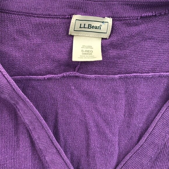 L.L.Bean Womens Cardigan Sweater Small Long Sleeve Button-Up V-Neck Knit Casual - Picture 3 of 15
